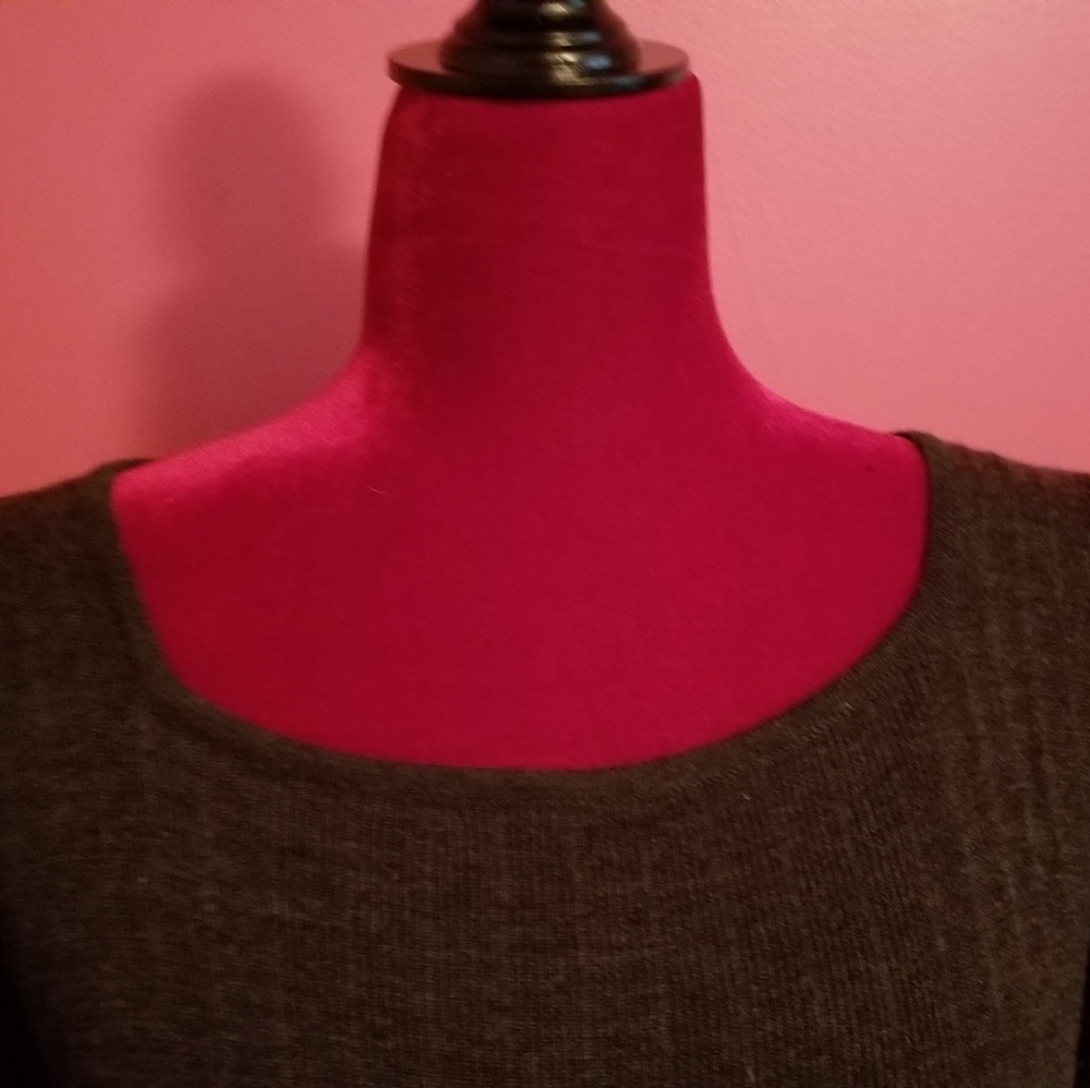 Lightweight pleated sweater dress. - Picture 3 of 3